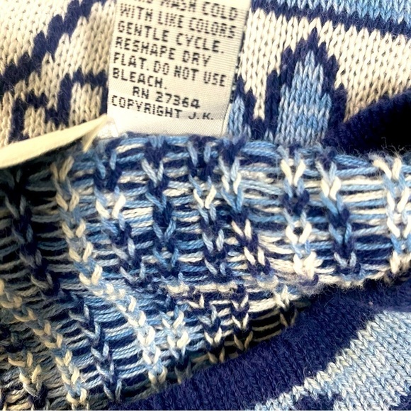 Yarn Works Vintage Women Aztec Sweater Dress Made USA 100% Cotton Size Large - Picture 7 of 7